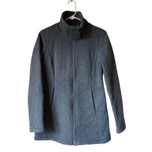 The North Face Jacket Womens Small Gray Caroluna Fleece Lined Full Zip Quilted